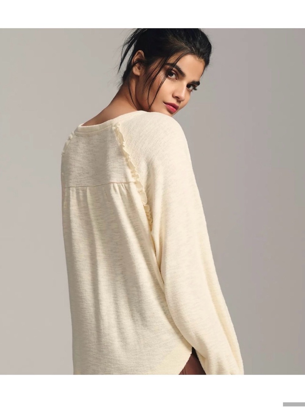 Anthropologie Pilcro Cream Top - Picture 2 of 10